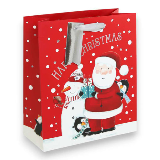 Picture of CHRISTMAS SANTA & FRIENDS GIFT BAG MEDIUM
